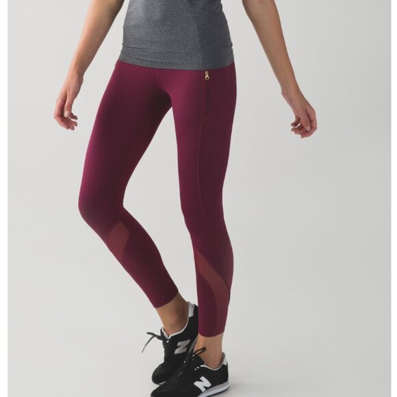 Lululemon Inspire Tight II (Mesh) Leggings - Dashing Purple - Size 8 - Picture 1 of 11